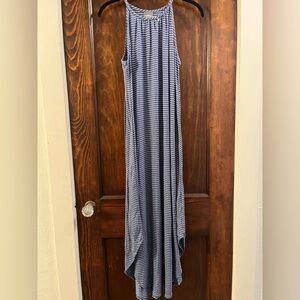 Olivia Rae Navy and White Striped Maxi Dress